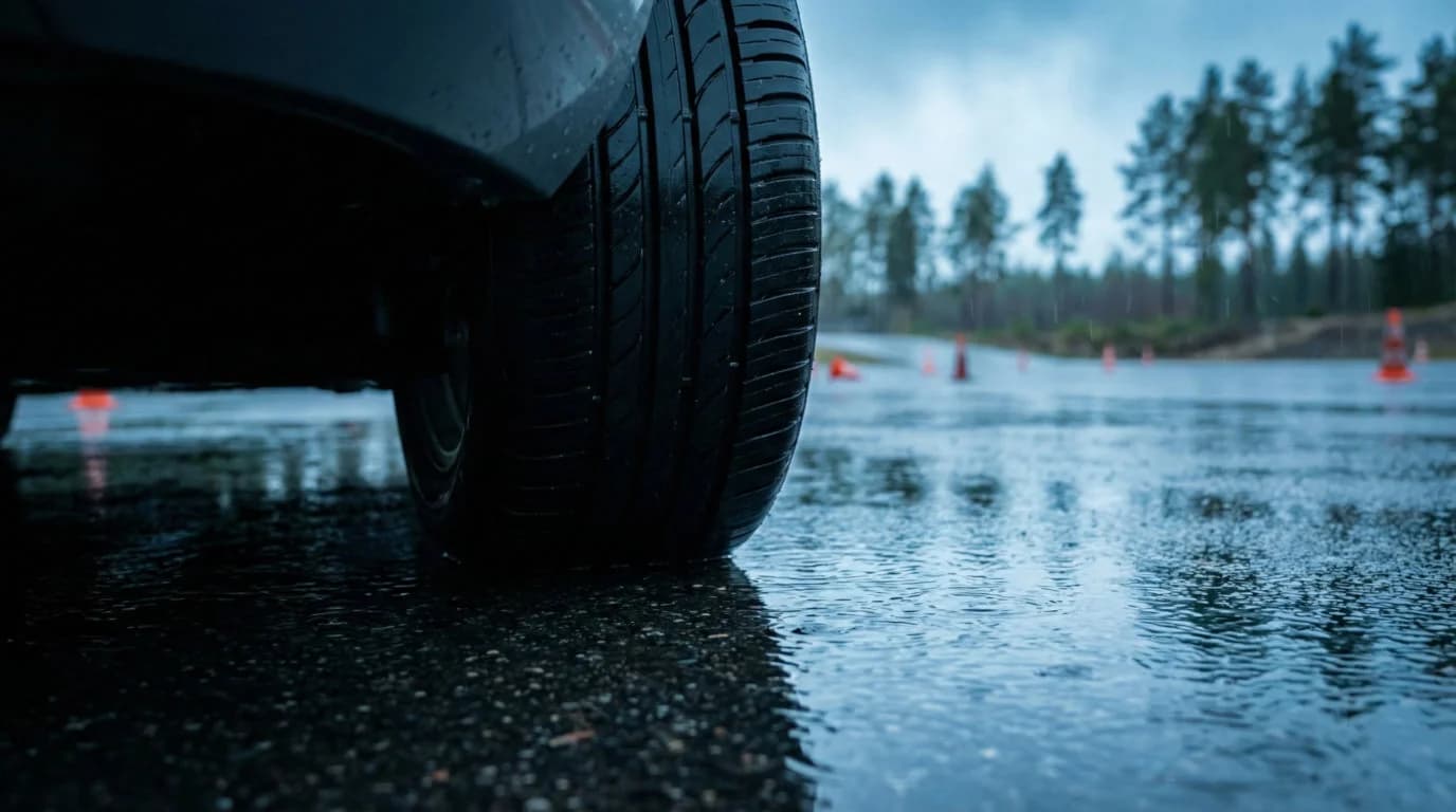 Riskutbildning halkbana Uppsala - våt väg